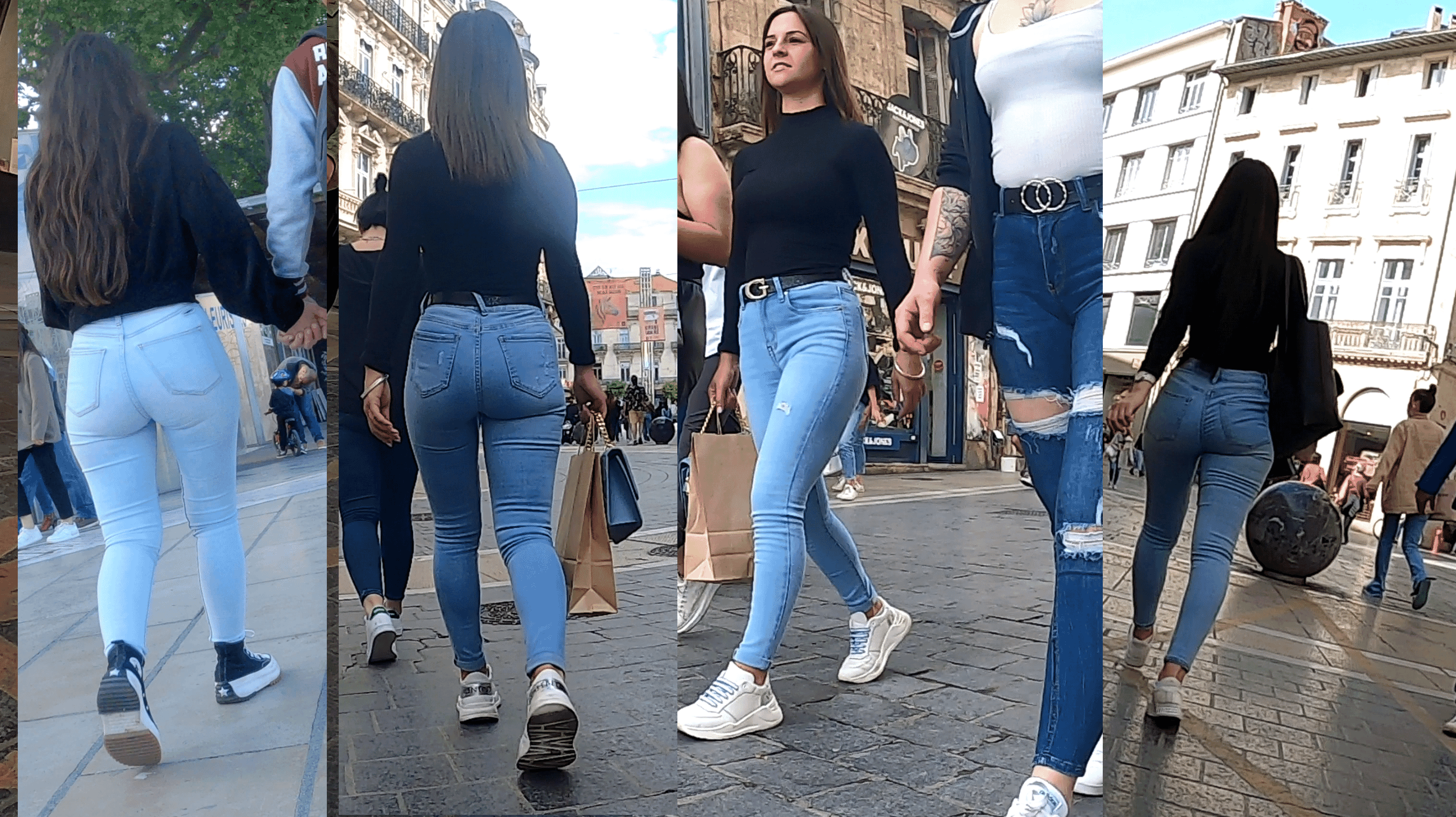 LJ-014 Black tops+ Tight Jeans+ Fat asses = Jackpot!!