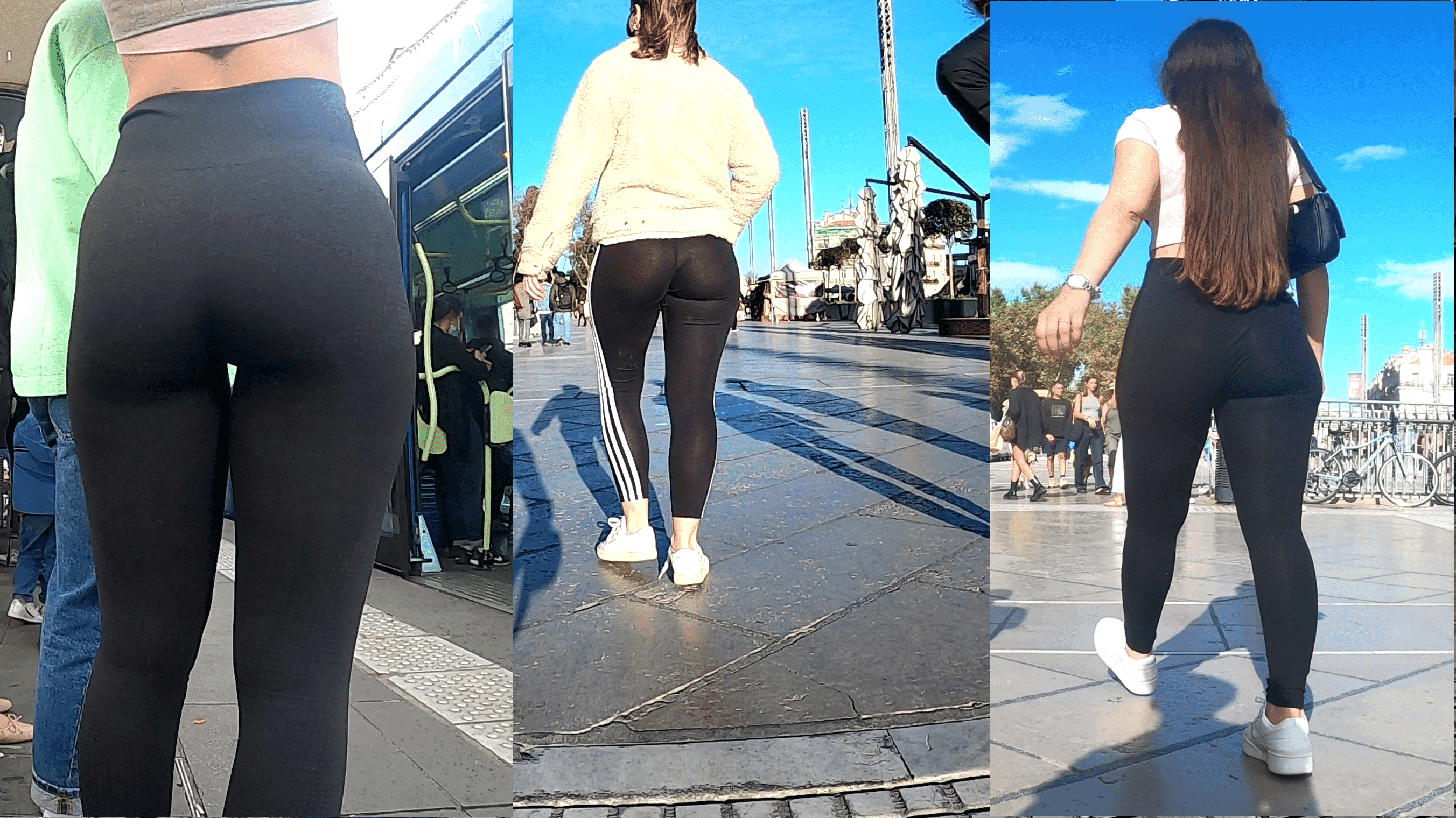 LJ-004 3 Pawgs in Black Leggings