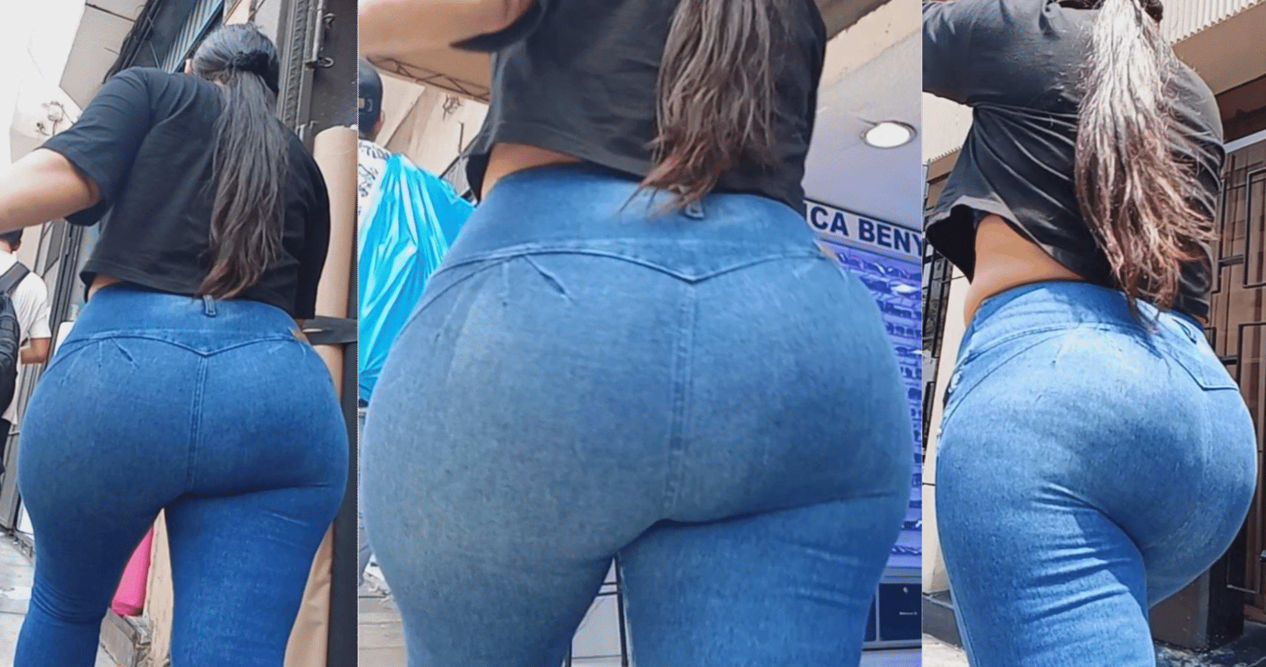 CAP-123 Phat Ass Latina in tight Denim