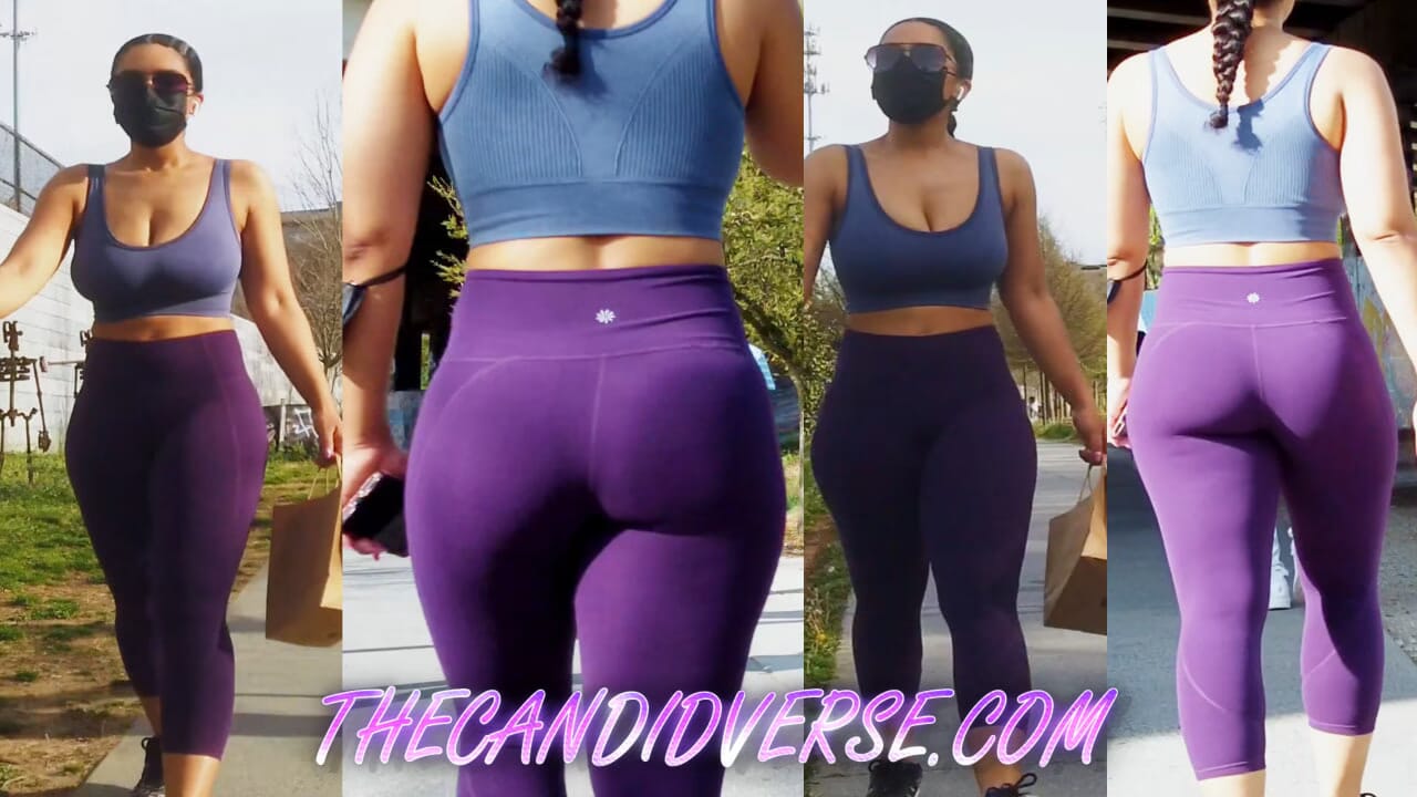 JF – Purple Leggings MILF W Big Tatas